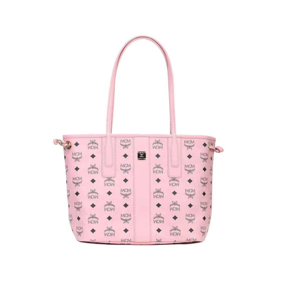 未使用 MCM MCM新款桃花粉小号子母tote