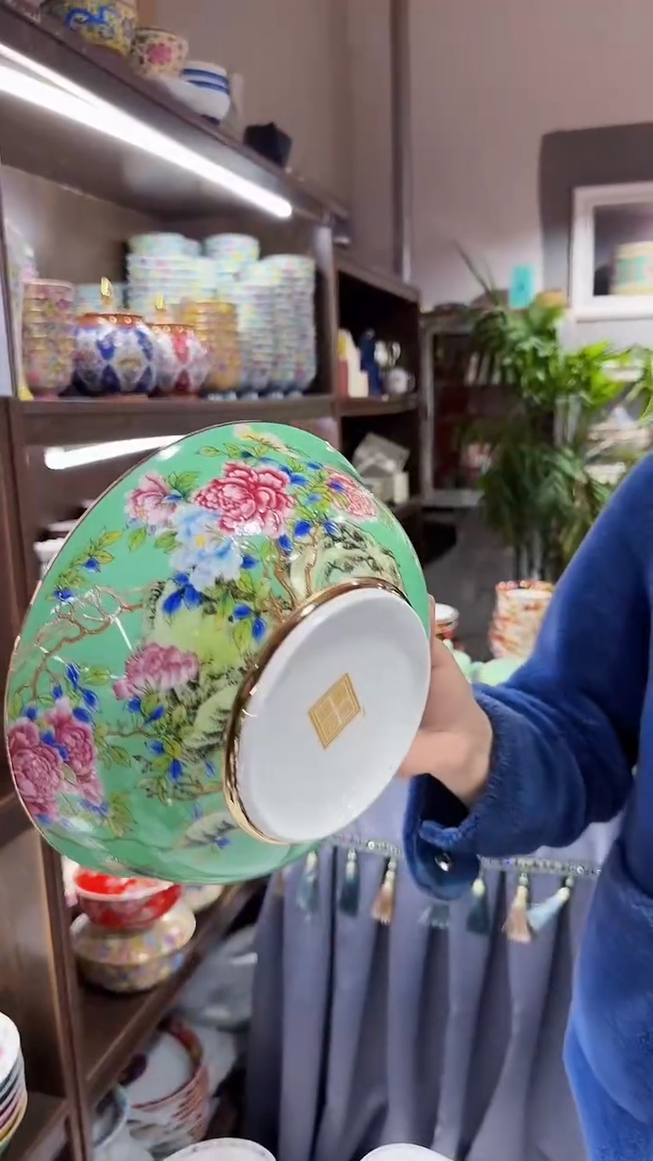 【闪购商品】瓷片9英寸大汤碗景德镇万花1个