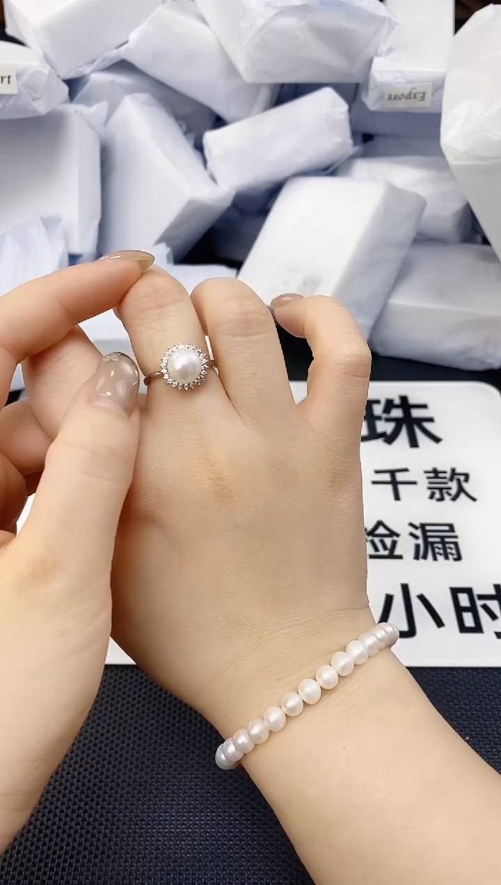 未镶嵌耳饰淡水珍珠JZ1004