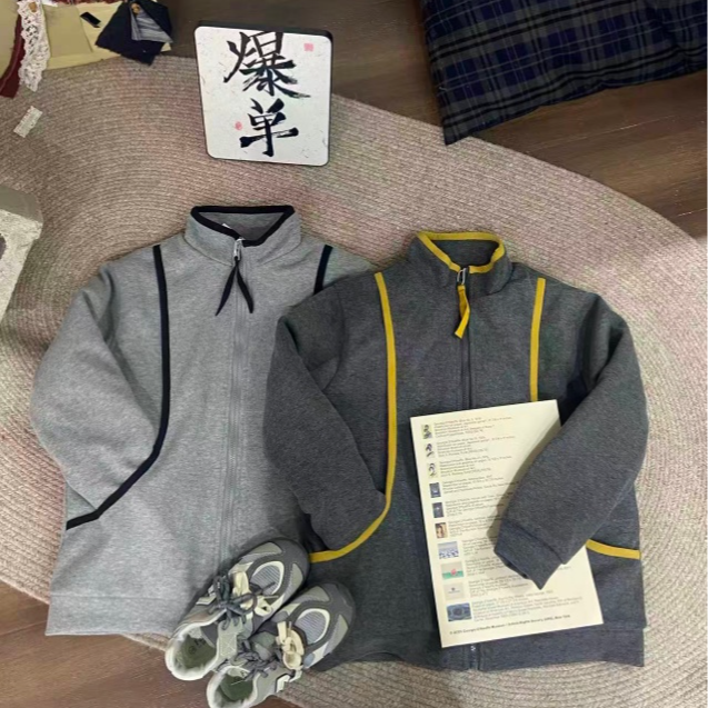 ZX 2025【Y】12月3日 儿童时尚灰色加绒蚕丝棉外套8193-