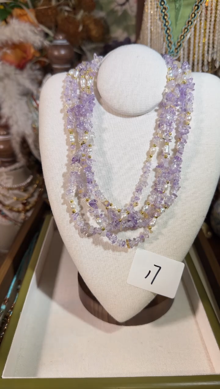 颈饰未镶嵌紫晶017