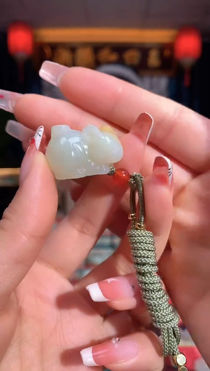 和田玉未镶嵌挂件老鼠