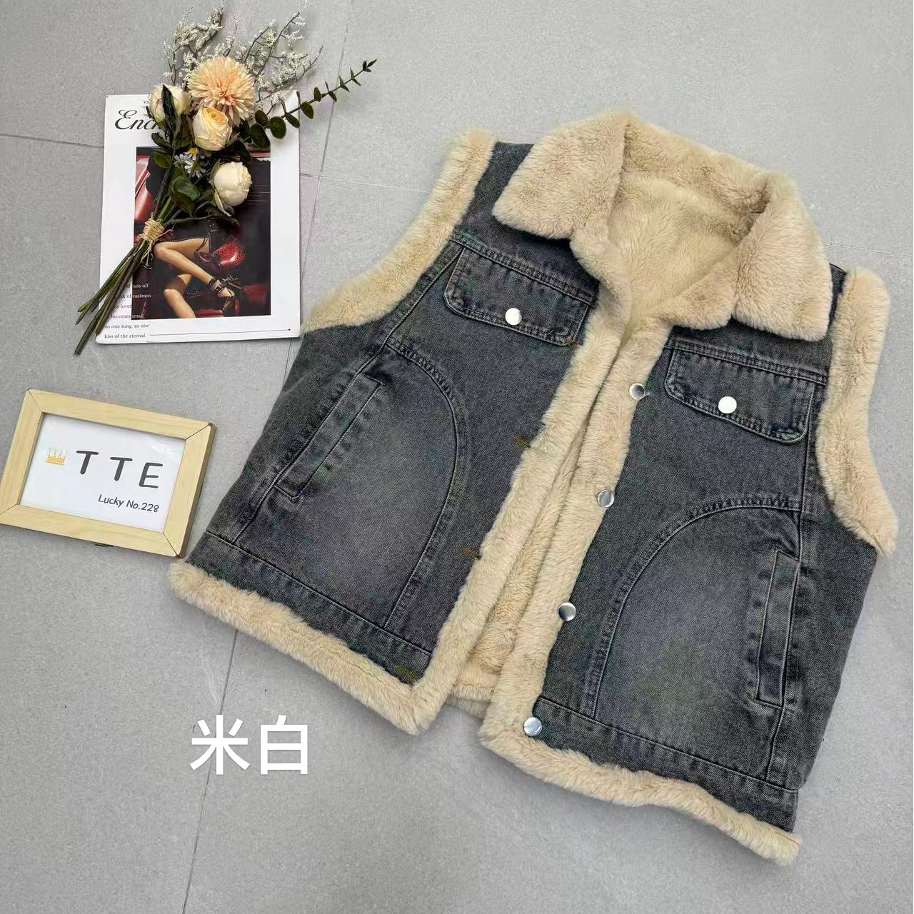 【TTE严选】2026新款加厚有领休闲牛仔马夹（0102-04）