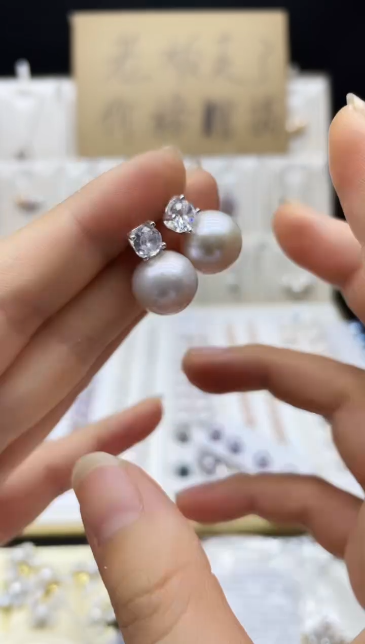 未镶嵌淡水珍珠耳饰耳钉多其性发其一