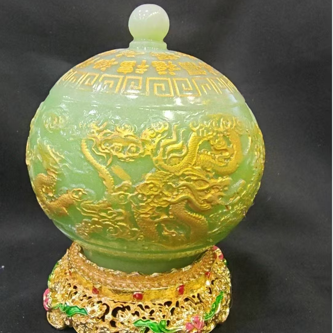 夜光龙纹球摆件2.4志总专属