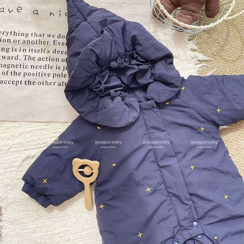 240克满天星尖帽棉服A类婴儿冬季加厚保暖宝宝男女童可爱外出服