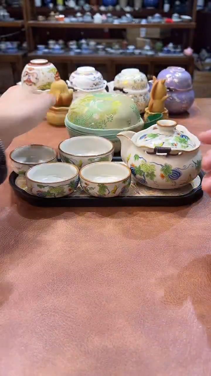 真的很便宜会开片的旅行茶具