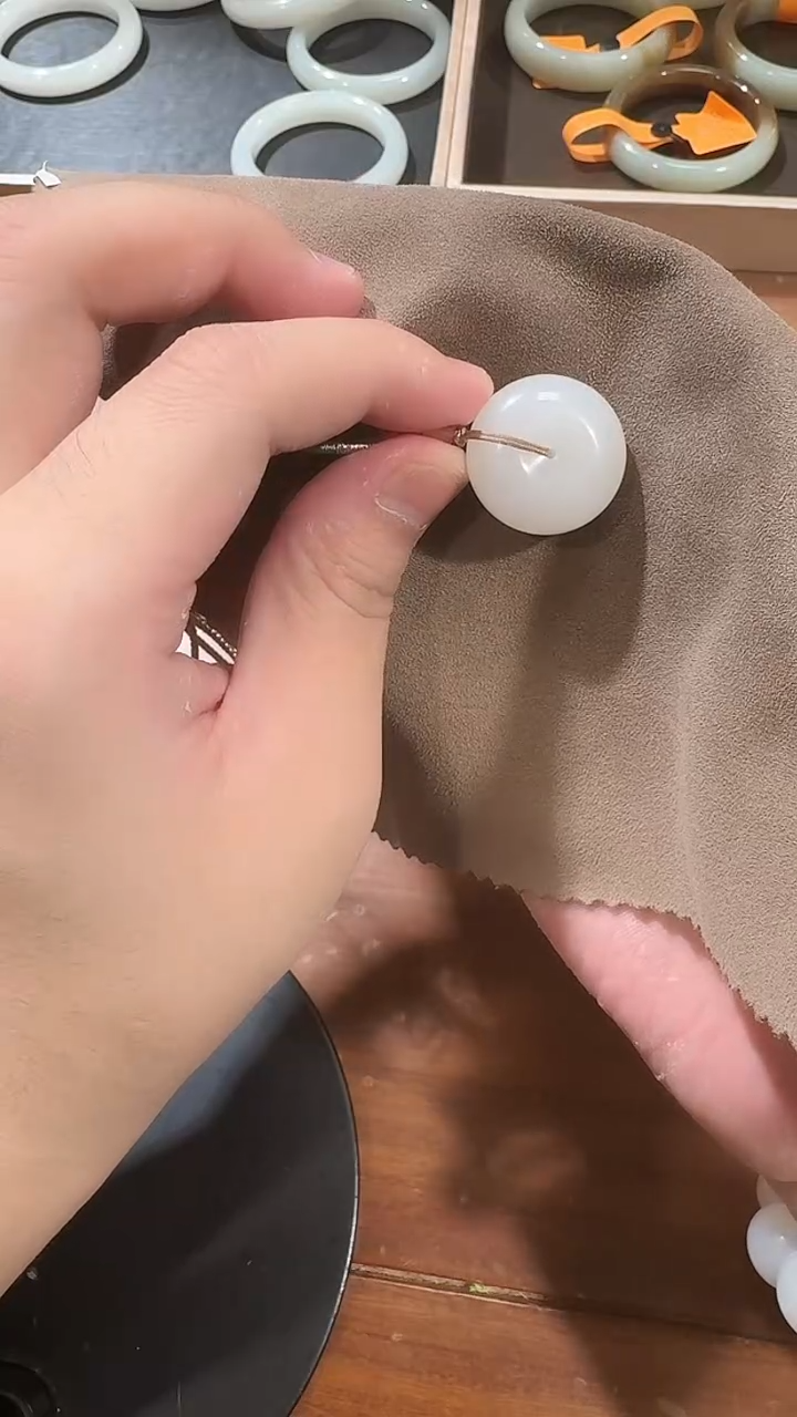 【闪购商品】和田玉吊坠未镶嵌1391 25mm平安扣