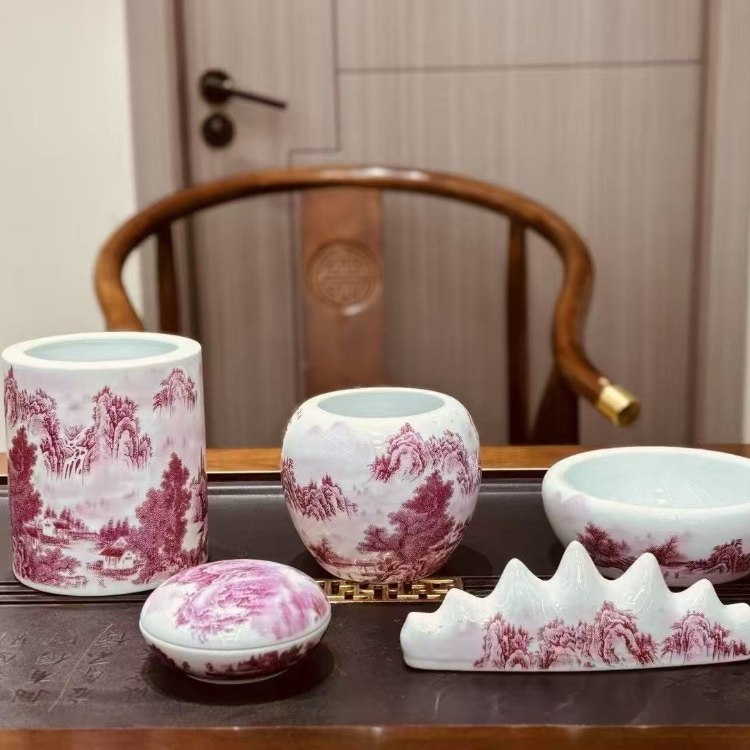 绯色文房四宝摆件 GS7BR3