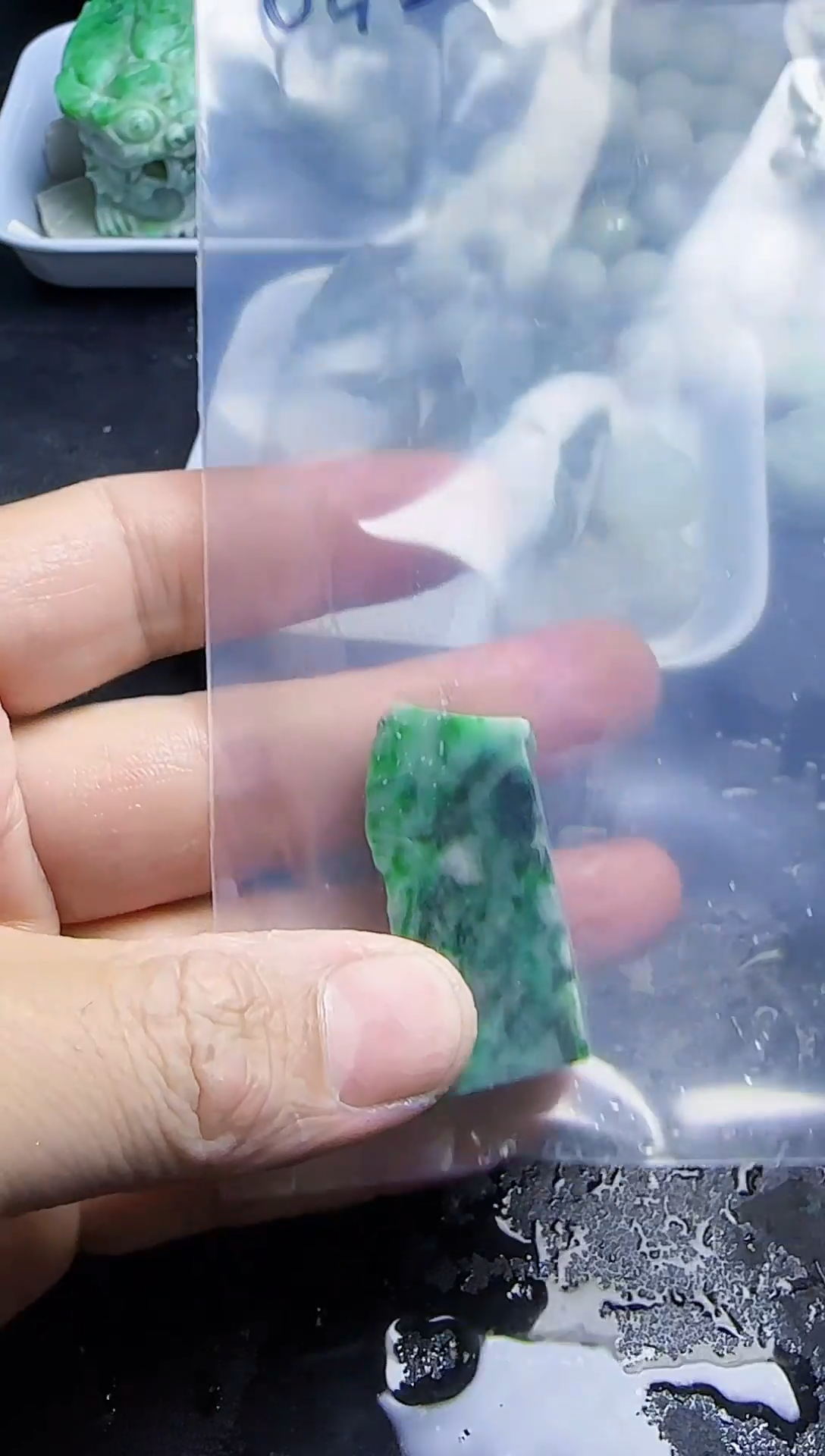 未镶嵌挂件翡翠花**爱042