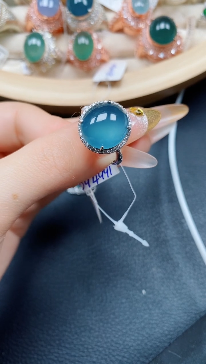 【闪购商品】翡翠戒指银S925镶嵌翡翠
