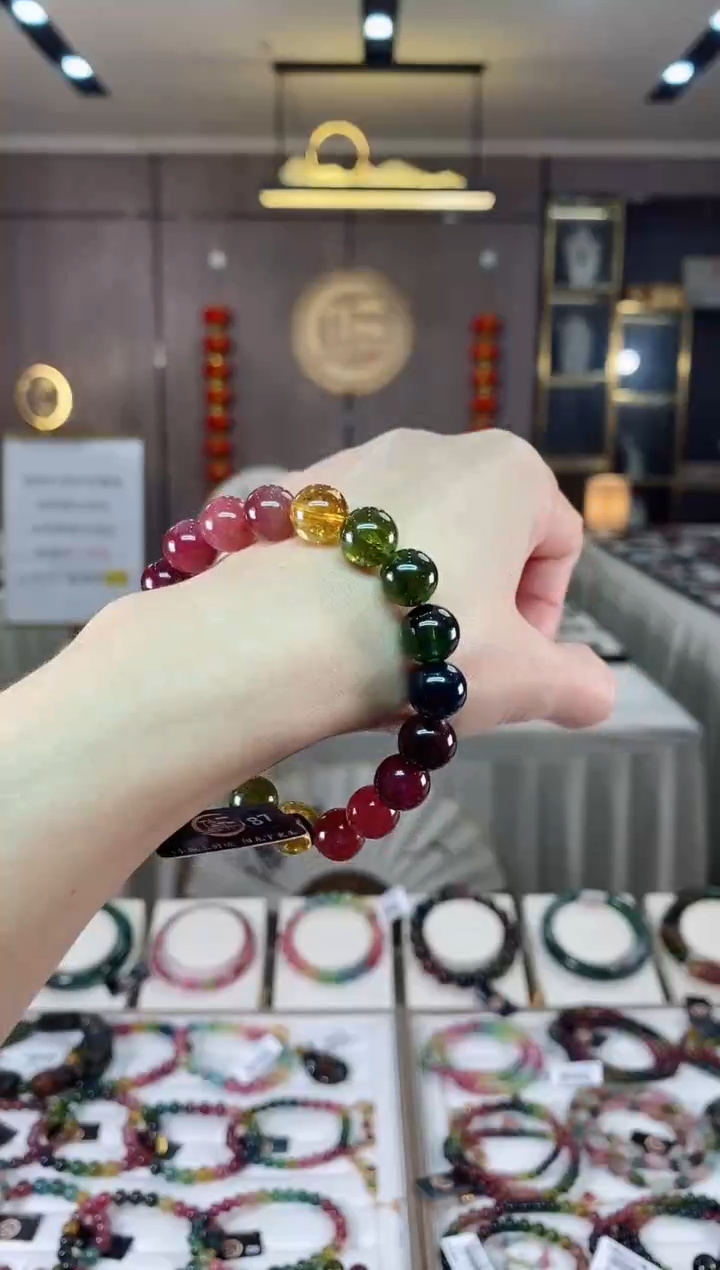 【闪购商品】碧玺单圈手串10mm+未镶嵌（多样性发一条）hon