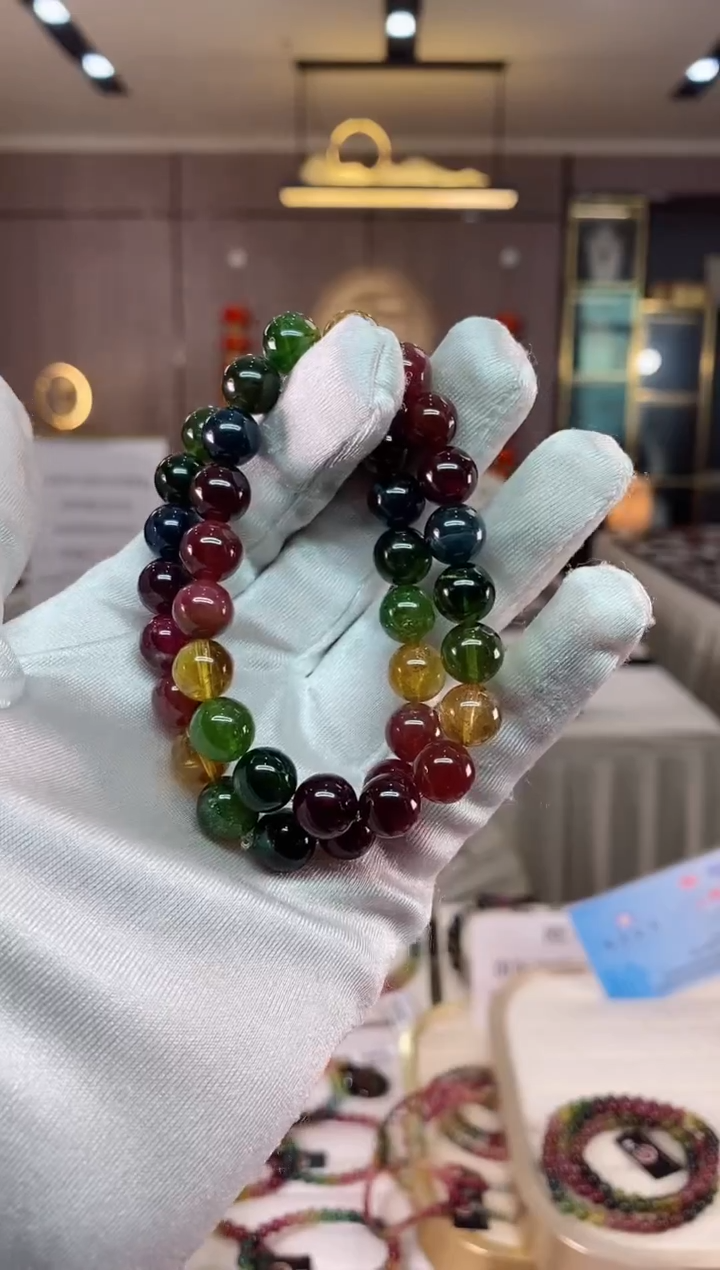 【闪购商品】碧玺单圈手串9mm+未镶嵌（多样性发一条）xion