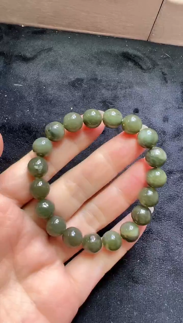 未镶嵌手串和田玉93号链接有棉卡10mm