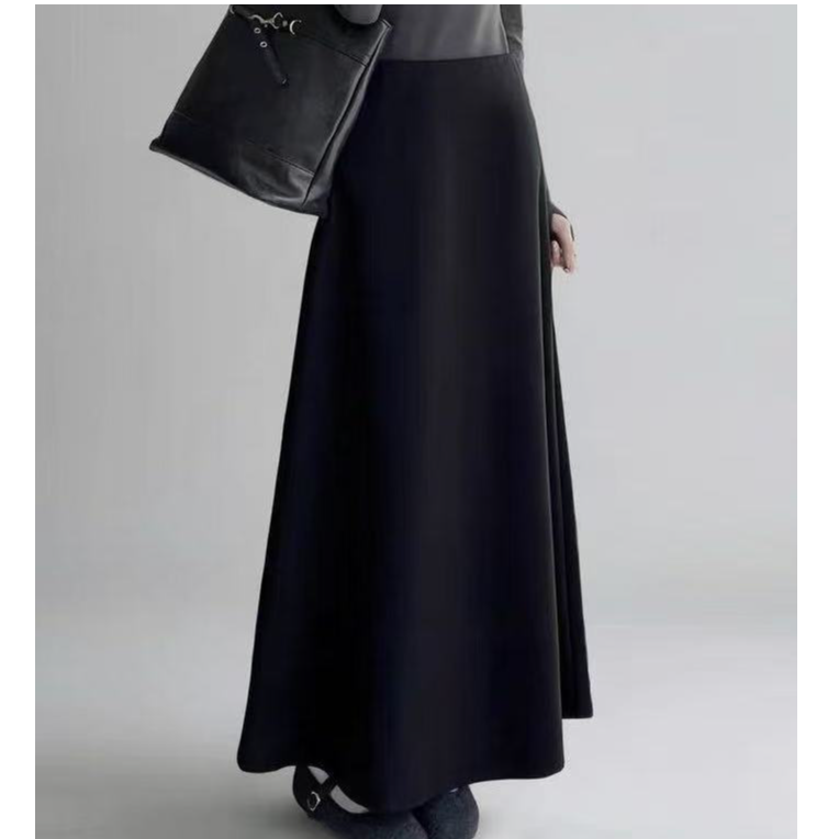 重磅高档羊毛裙!  原创加长半裙女简约百搭保暖毛呢半身裙a型长裙