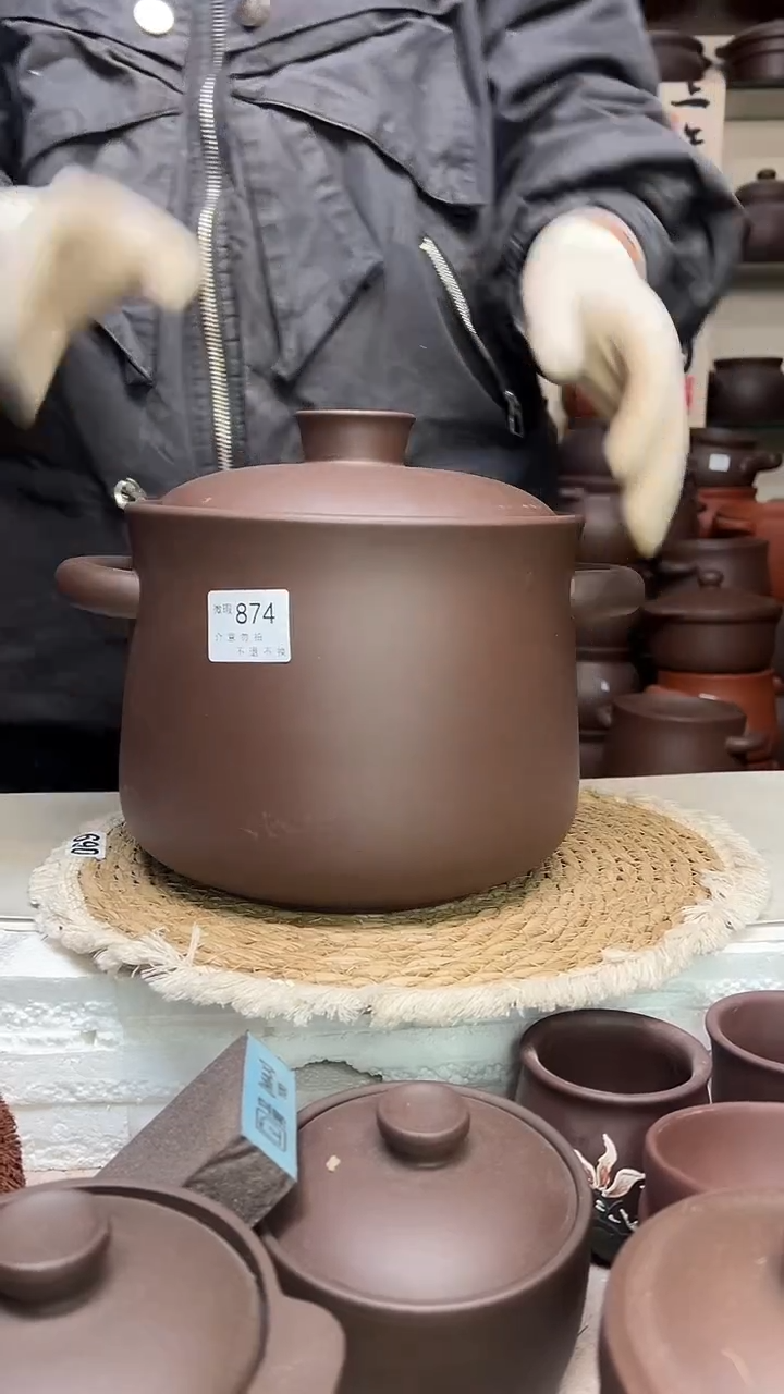 宜兴紫砂微瑕5.5升小蛮腰874