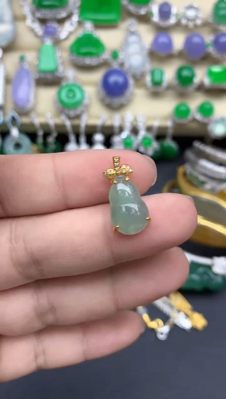 【闪购商品】翡翠颈饰18K金镶嵌152-中国好珍宝