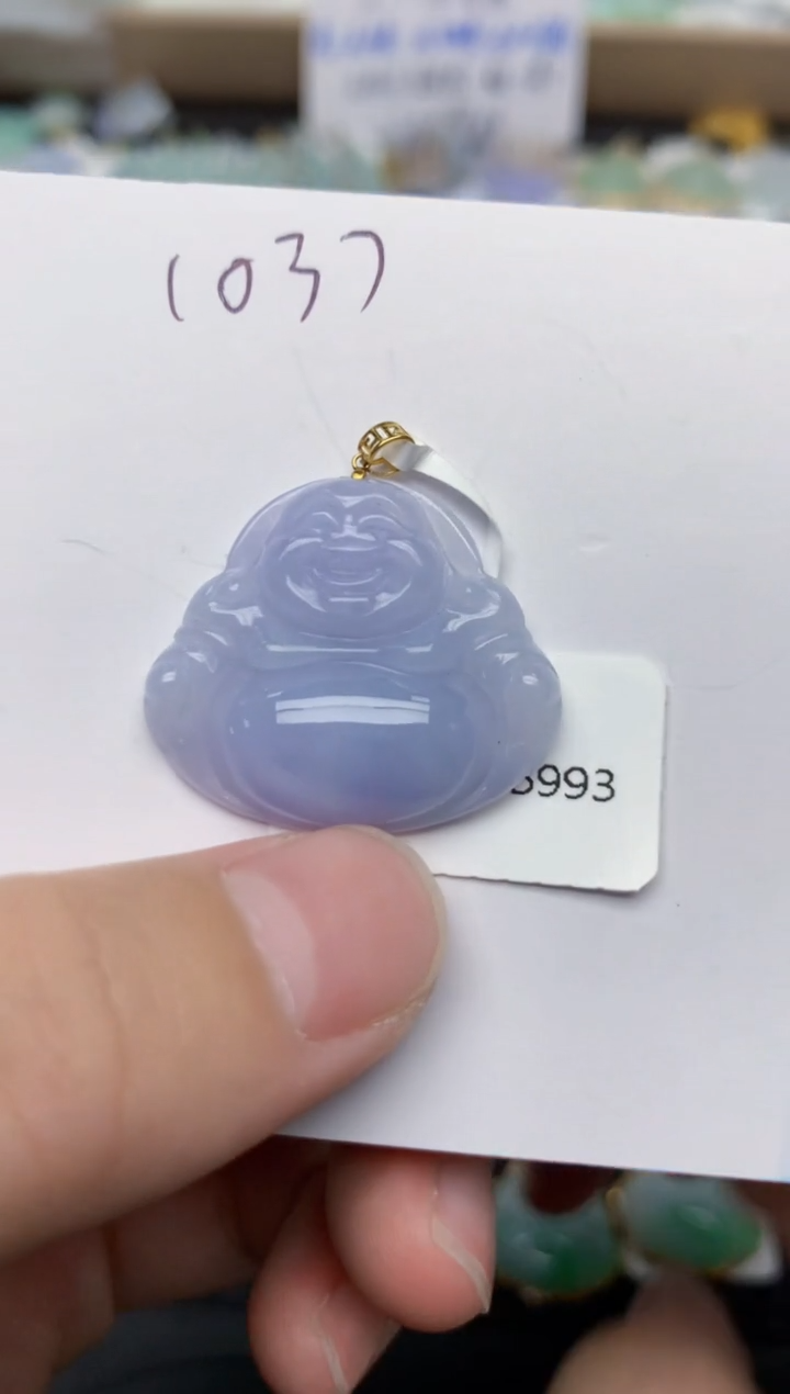 翡翠18K金镶嵌颈饰天然缅甸A货翡翠