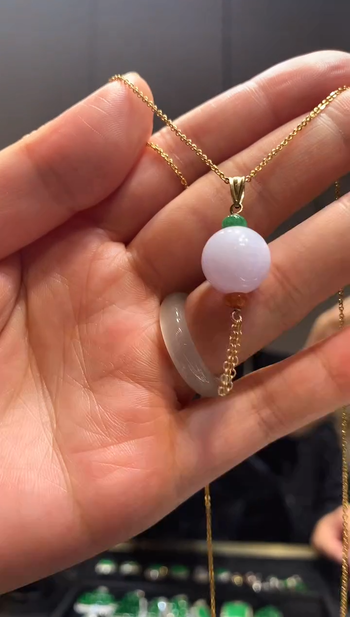 【闪购商品】翡翠耳饰18K金镶嵌耳饰