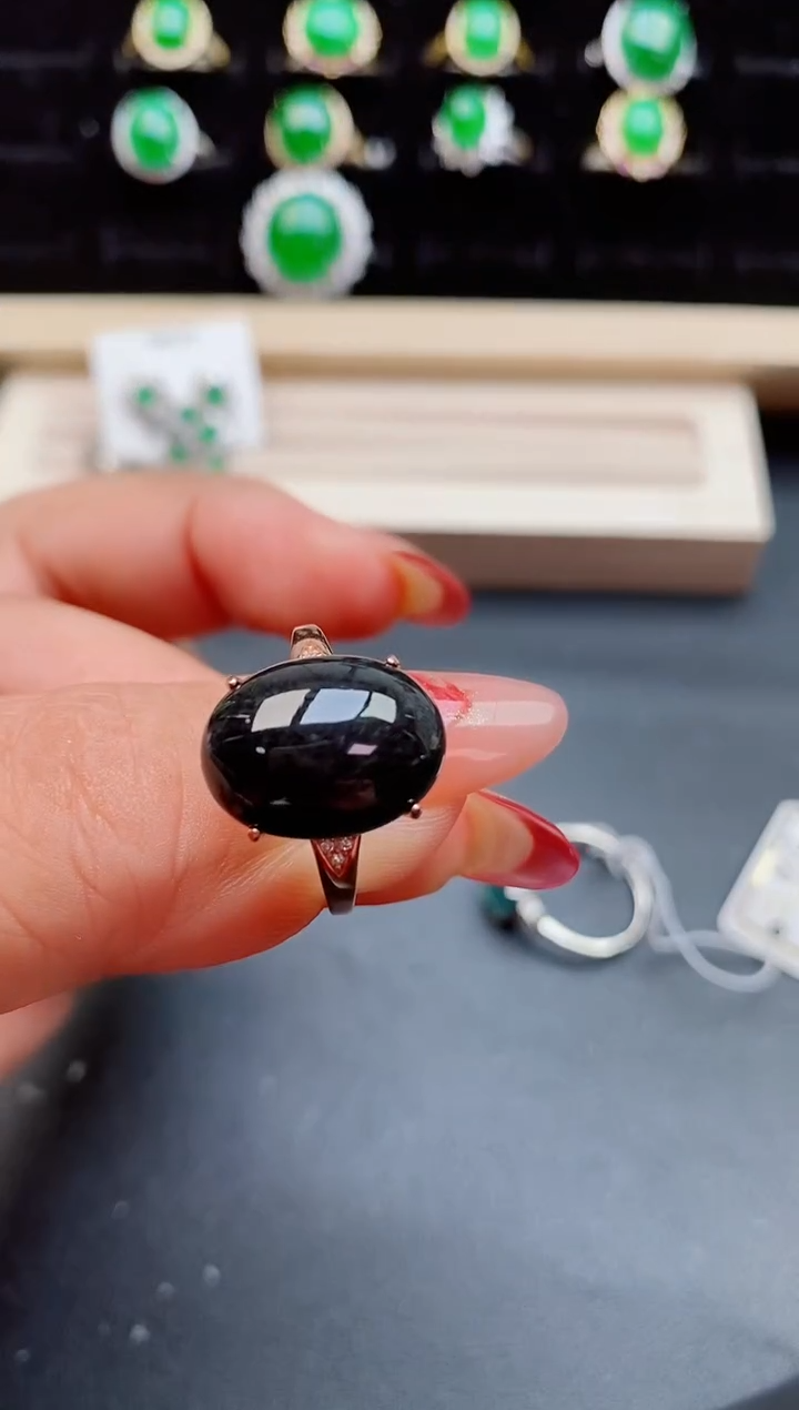 【闪购商品】翡翠戒指银S925镶嵌321321