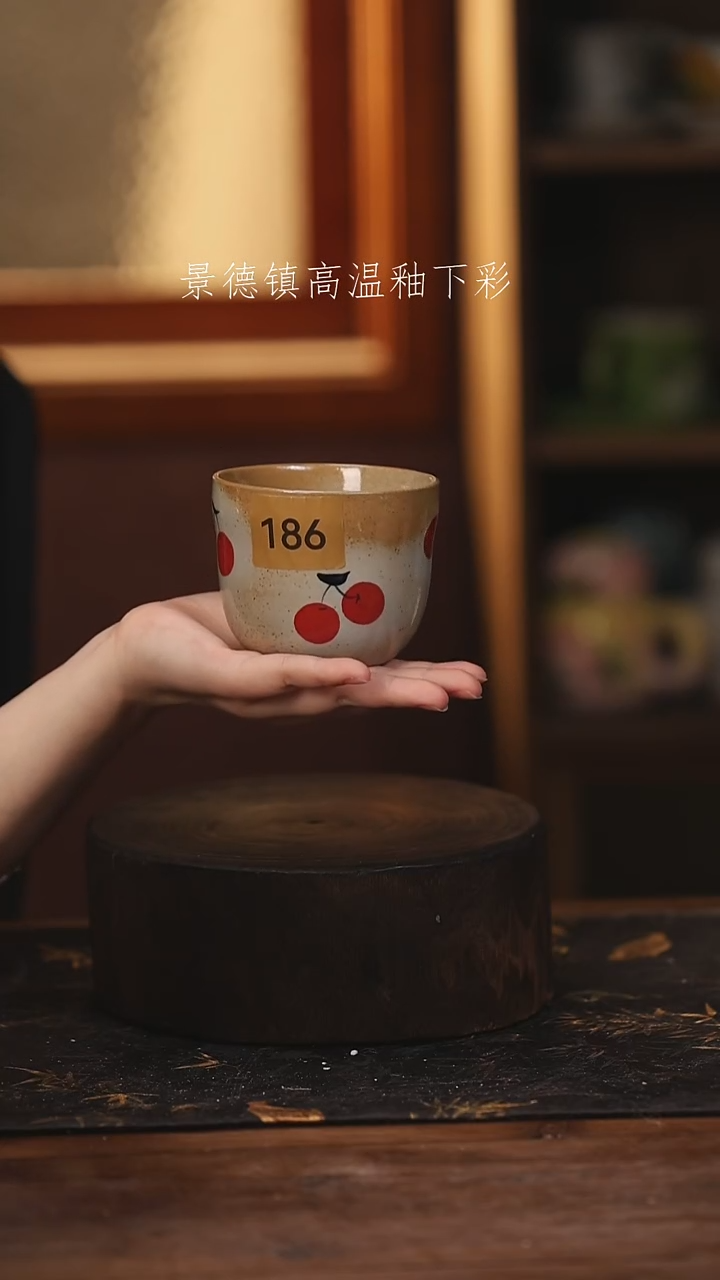 陶瓷景德镇高温釉下手绘陶瓷@L186@