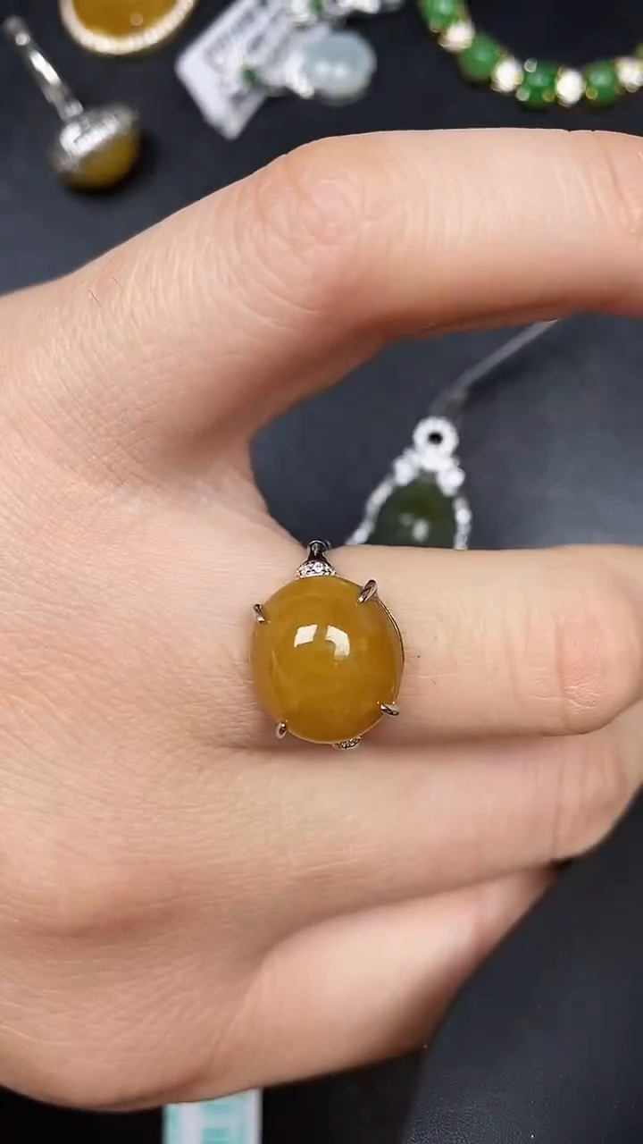 银S925镶嵌戒指翡翠1820