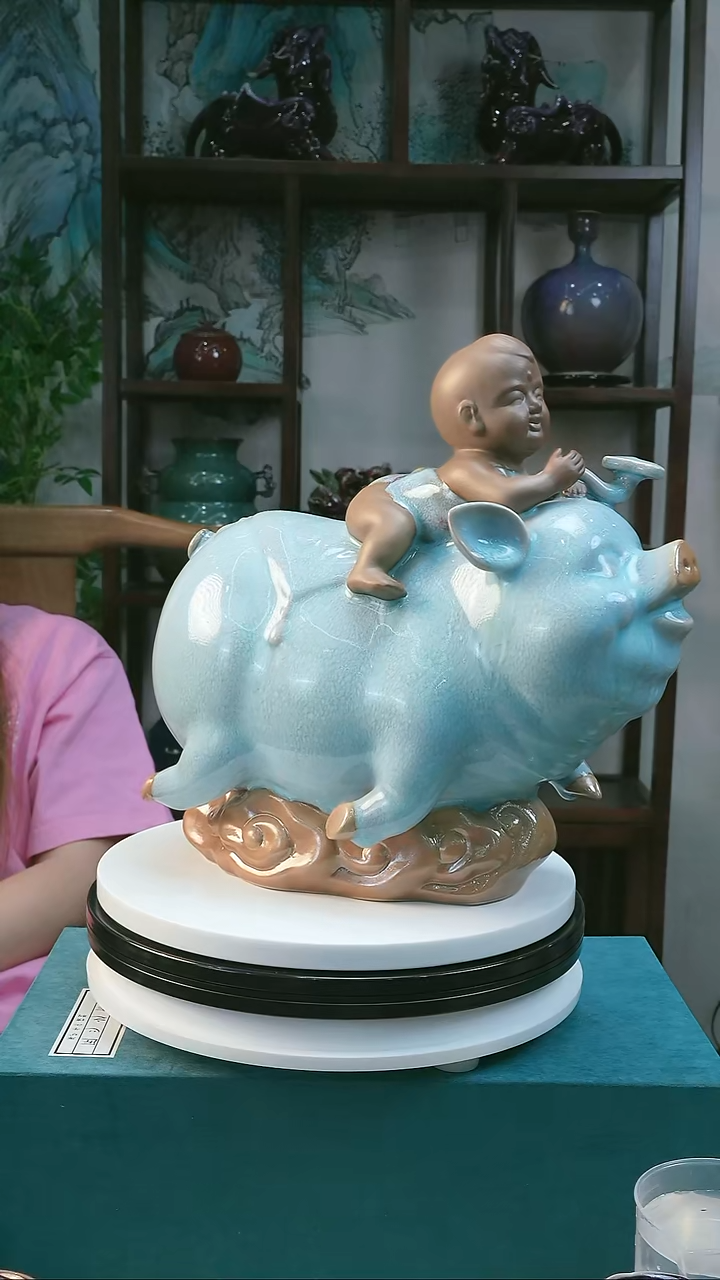 钧瓷诸事如意摆件