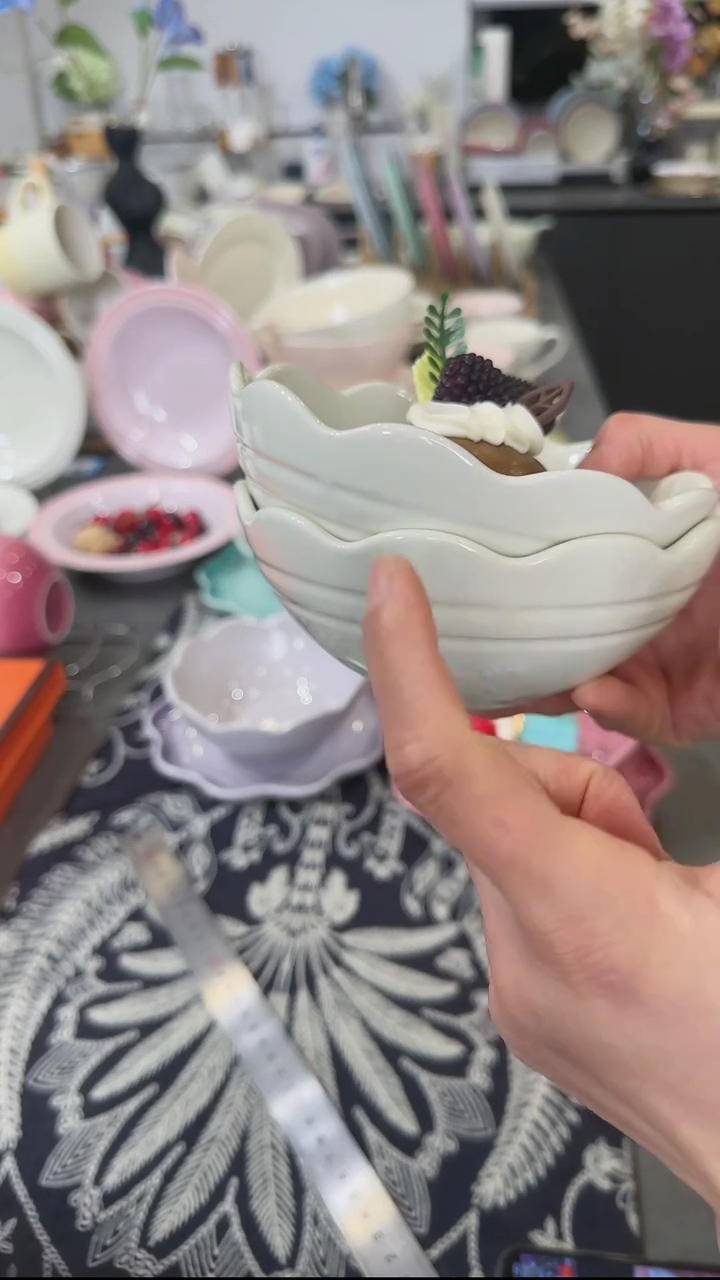 【闪购商品】瓷14cm炻彩碗奶油白-2个装