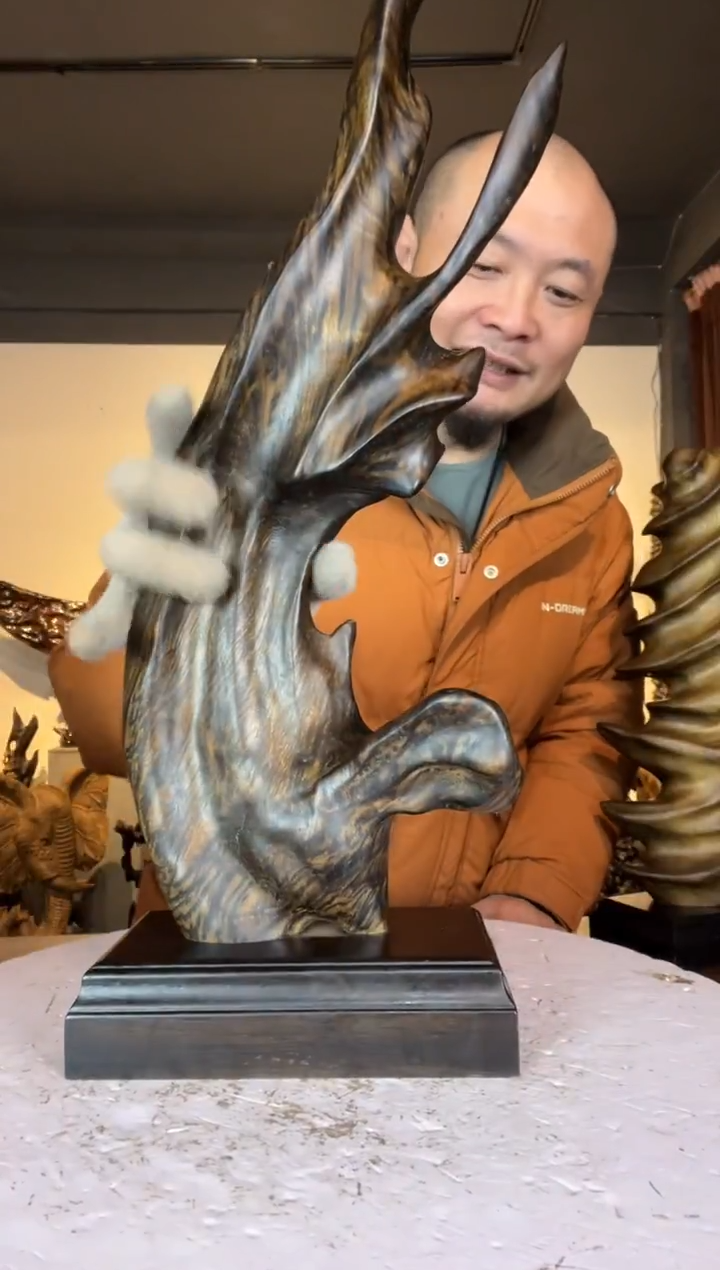 金丝楠快**生266金丝楠自然随型摆件