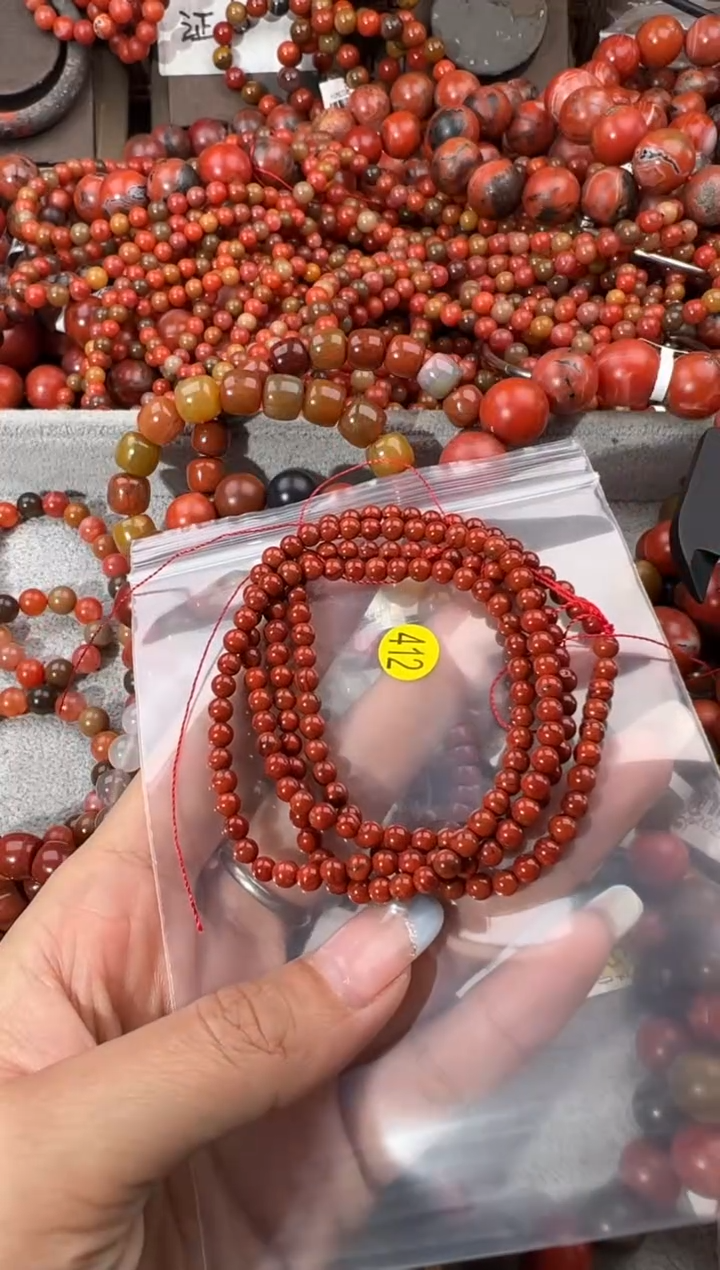未镶嵌手串南红玛瑙4+