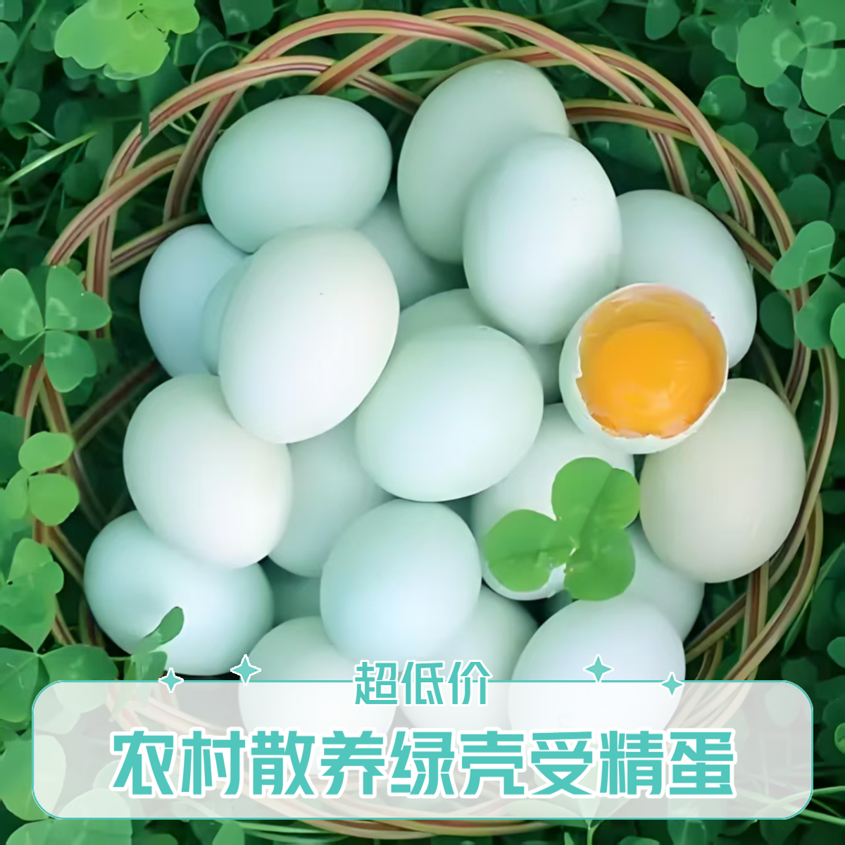 农村散养新鲜绿壳鸭蛋现捡现发受精百分之八十顺丰包邮到家