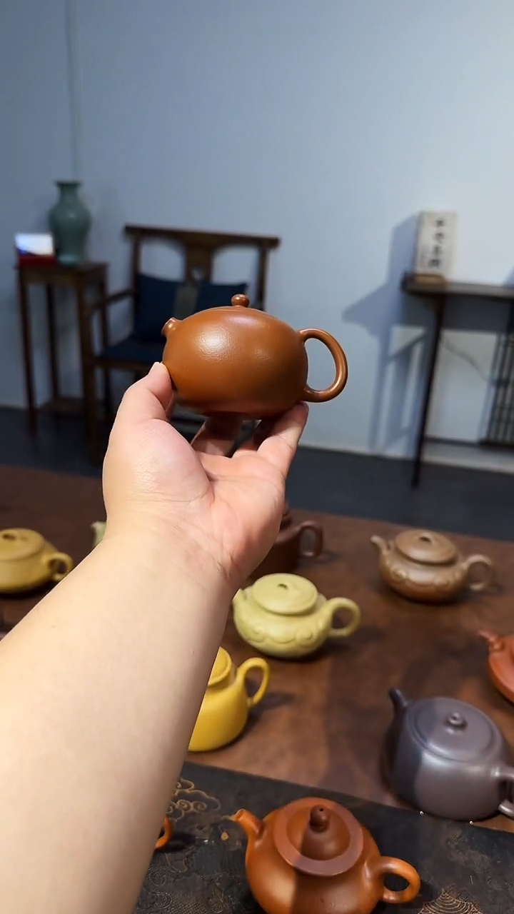 茶壶紫砂半**义朱泥掌上明珠手工