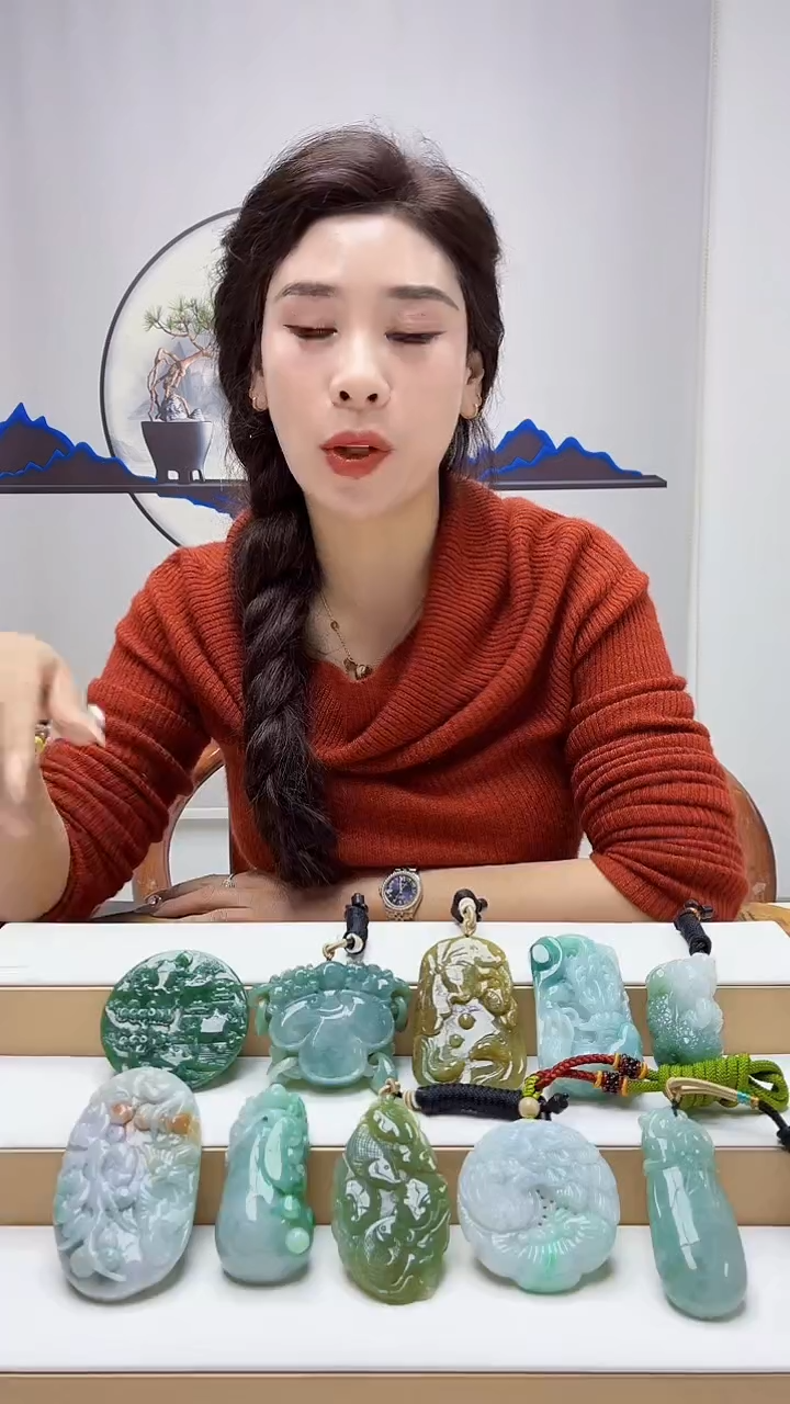 未镶嵌定制翡翠盛***理4829MM-毛货挂件