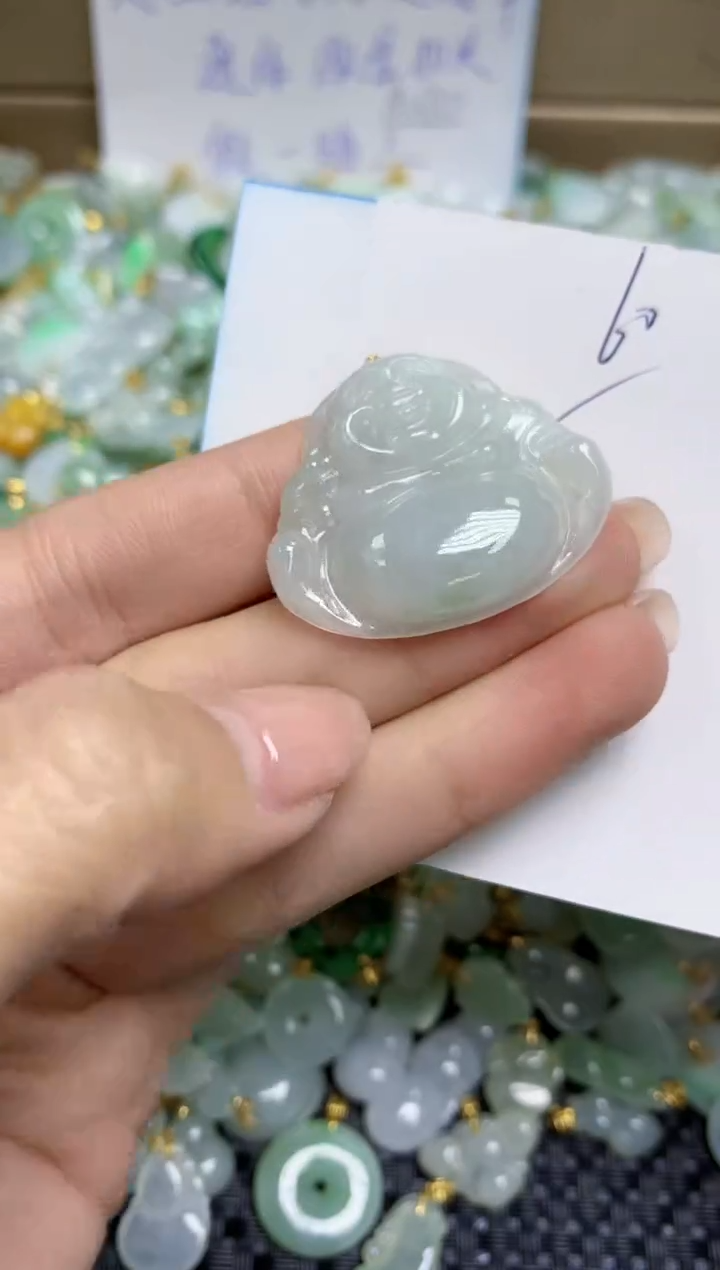 【闪购商品】翡翠颈饰18K金镶嵌天然缅甸A货翡翠