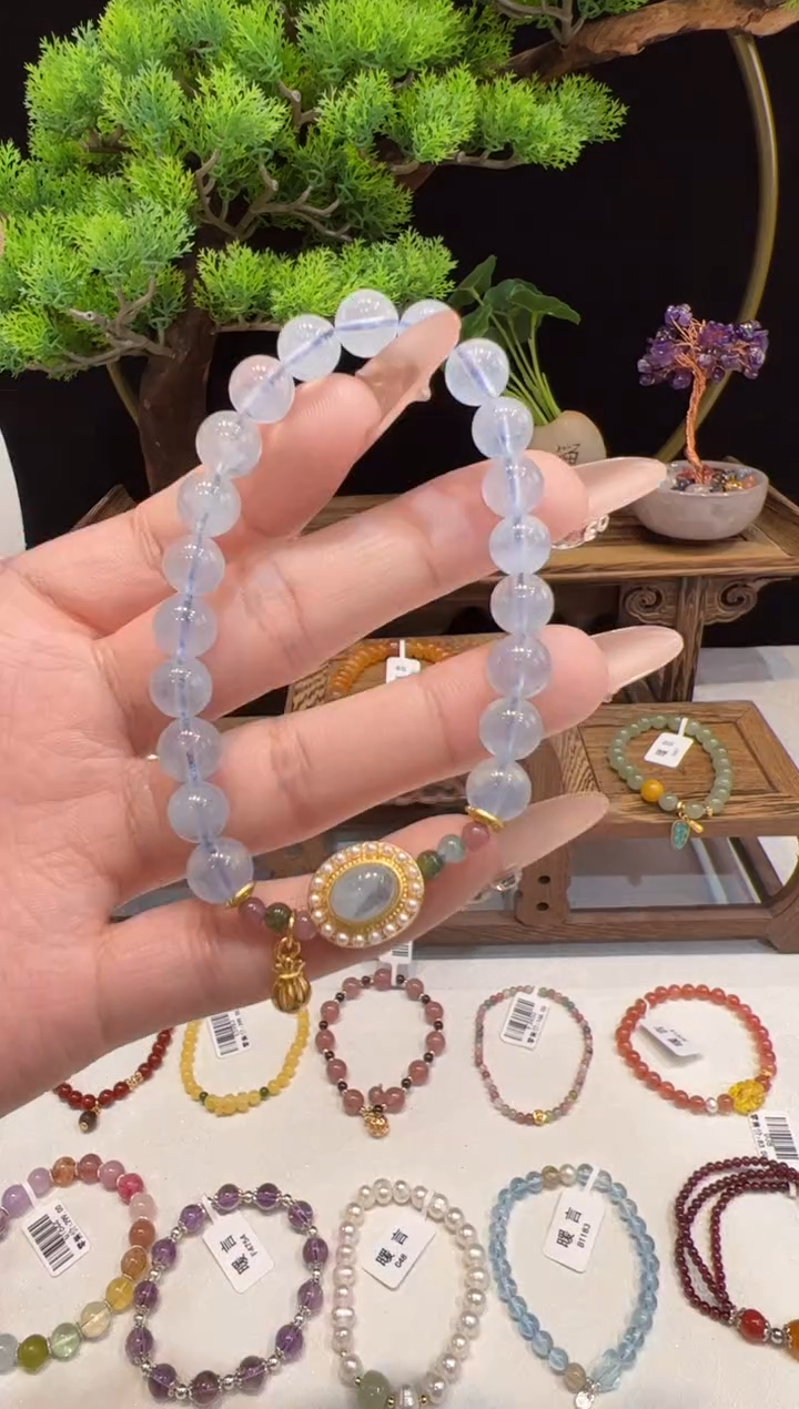 【闪购商品】海蓝宝石手链未镶嵌@@手饰