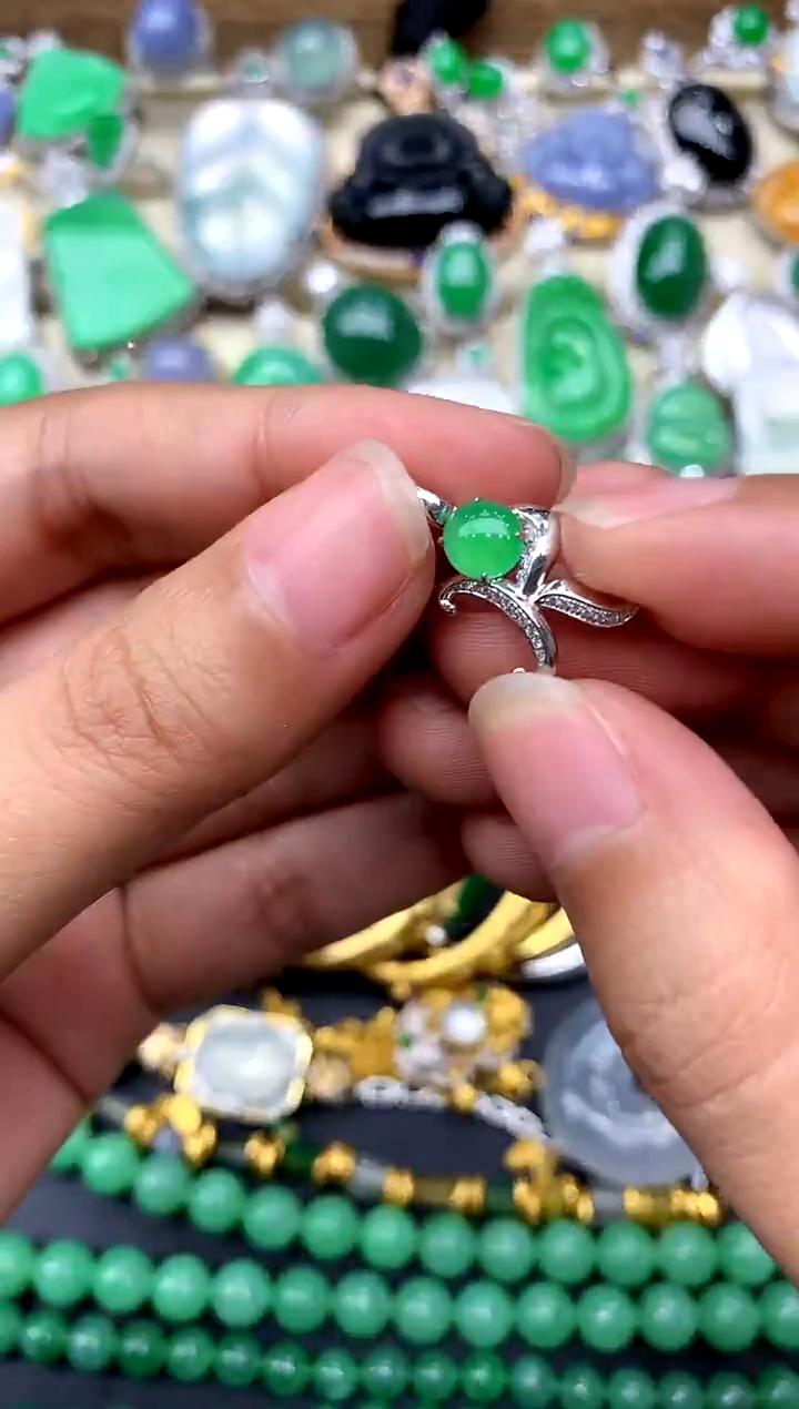 【闪购商品】翡翠颈饰18K金镶嵌55-中国好珍宝