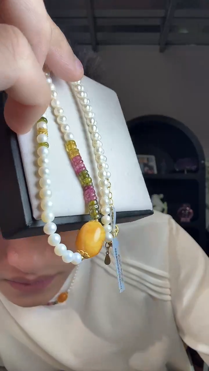 项链未镶嵌淡水珍珠晶8352 约5mm 多样性发一件