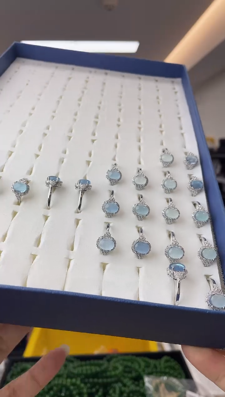 【闪购商品】海蓝宝石戒圈未镶嵌多样性一件发货