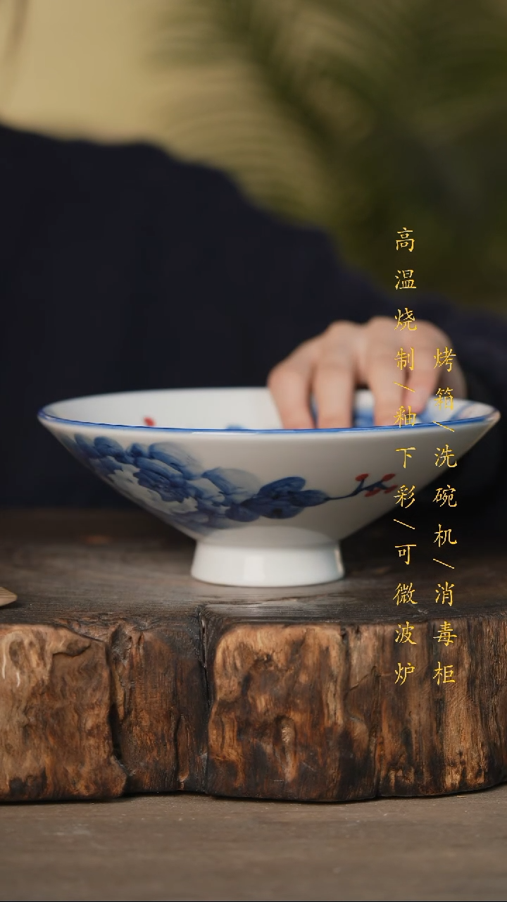 瓷片景德镇高温釉下彩可微波烤箱洗碗机