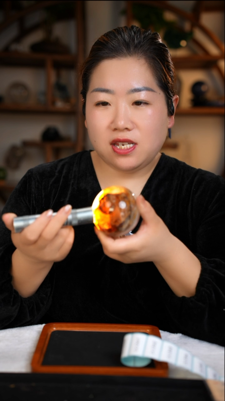 未镶嵌珠宝半成品水晶黄胶花球D258