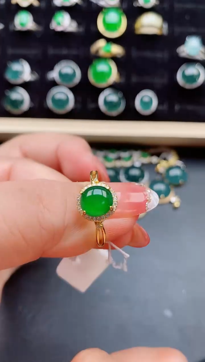 【闪购商品】翡翠戒指银S925镶嵌1212