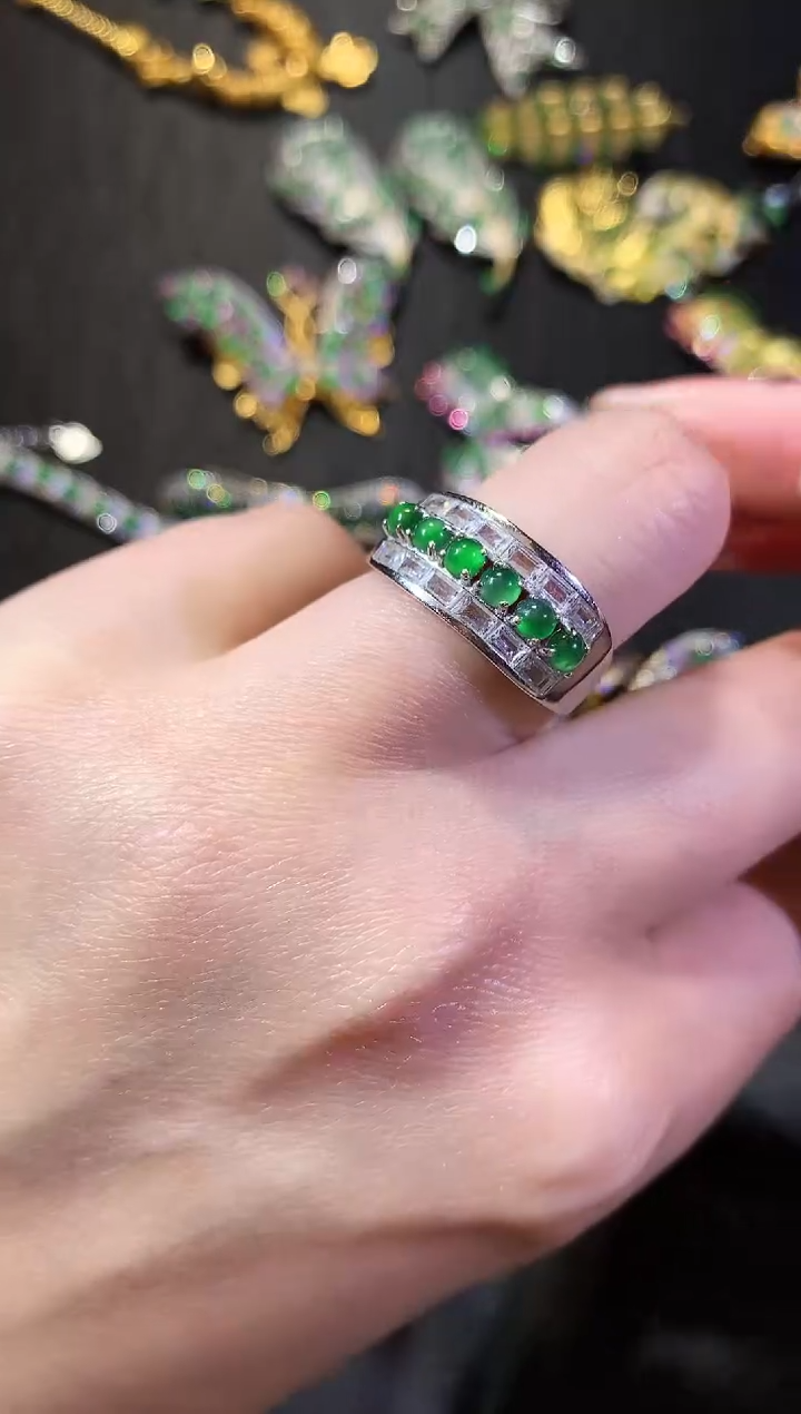 【闪购商品】翡翠戒指银S925镶嵌129戒指（多样性发货一件