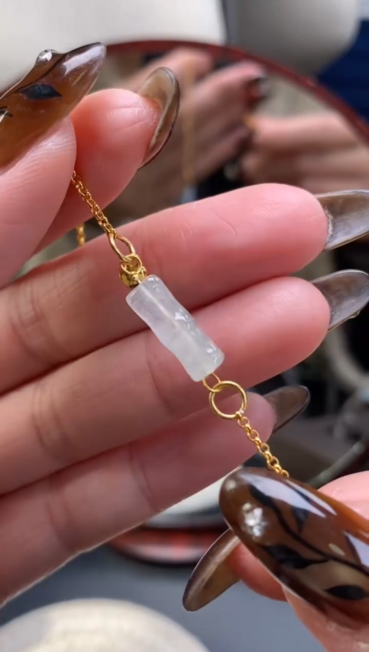 颈饰银S925镶嵌翡翠12806