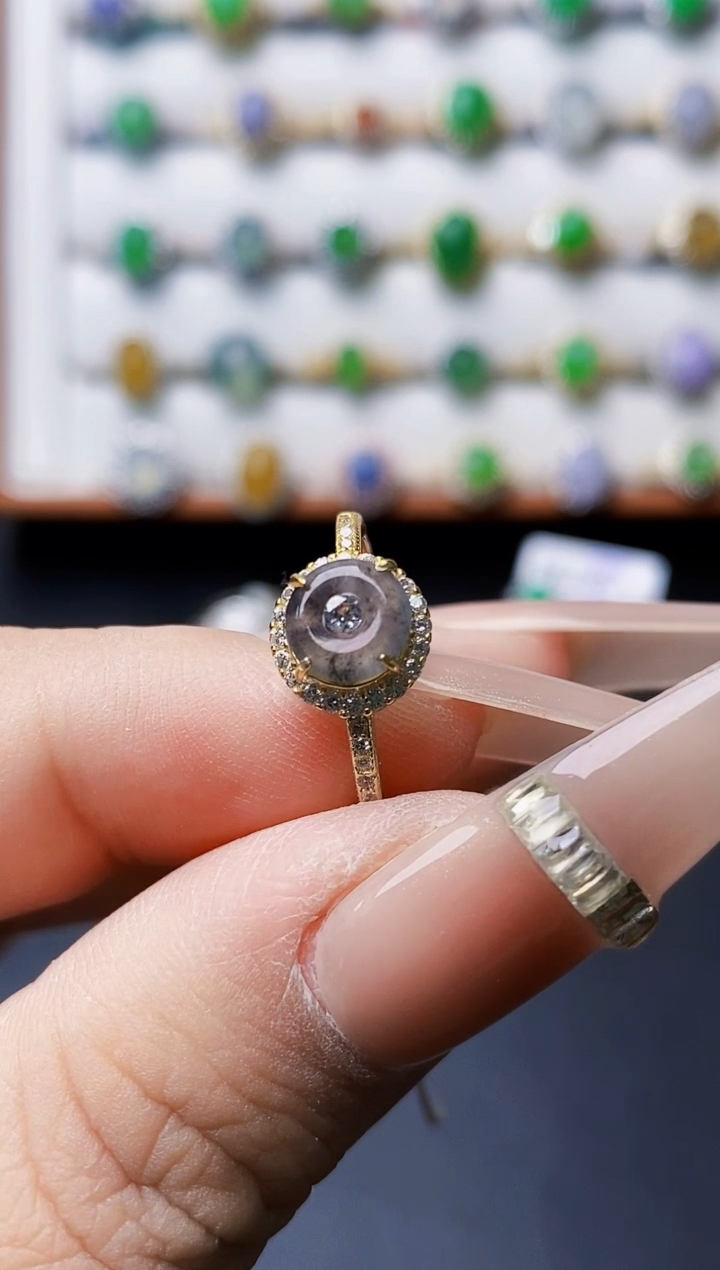 银S925镶嵌戒指翡翠1067