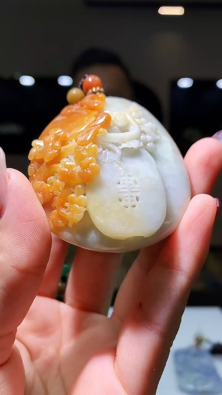 【闪购商品】定制翡翠未镶嵌1030hm-毛货挂件(赠珠链）54