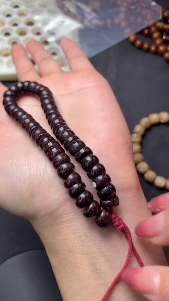 【闪购商品】星月菩提手串精工级朱砂供大肠8*6手持
