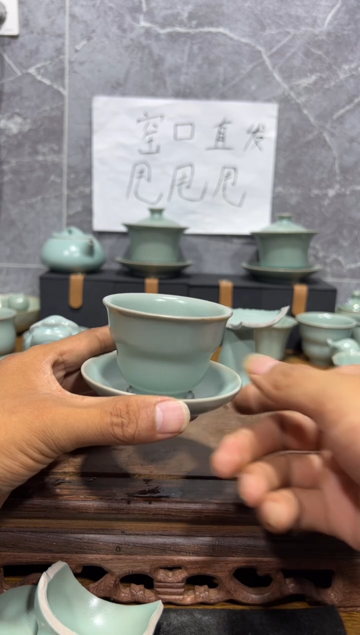 摆件微瑕汝州原矿仿古釉汝瓷