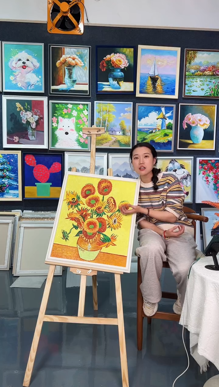 【闪购商品】油画167号 50*60 向日葵-手绘油画