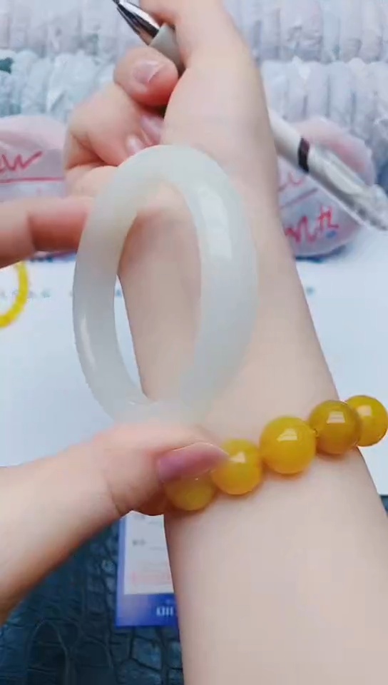 未镶嵌手镯石英质玉x99+59-60