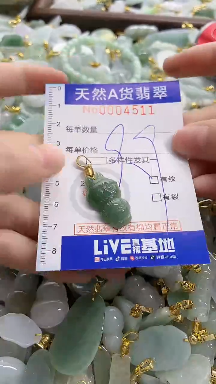 颈饰未镶嵌翡翠天然A货翡翠